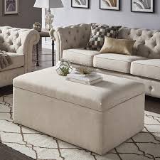 4.7 out of 5 stars. Landen Lift Top Upholstered Storage Ottoman Beige Linen Coffee Table By Inspire Q Artisan As Is Item Overstock 25452099