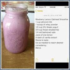 Trim healthy table actually has my family wanting to eat all the foods i have made thus far. E Blueberry Lemon Oatmeal Smoothie Very Yummy I Replaced Yogurt With Cottage Cheese Thm Smoothies Trim Healthy Recipes Trim Healthy Mama Drinks