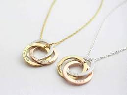 Family Necklace Personalized Gift Linked Circle Necklace Custom Children Name Rings Eternity Necklace Mother Gift In 2021 Family Necklace Mothers Necklace Eternity Necklaces