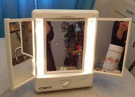 Vintage Conair Lighted Portable 3 Way Makeup Mirror Makeup Mirror Makeup Mirror With Lights Vintage Makeup