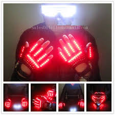New Hot Dance Red Led Gloves Light Club Show Light Great Pub Party Devices Led Luminous Garment Stage Props Party Supplies Led Gloves Party Supplies Red Led