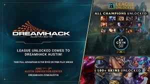 Can i use my epic games account to trade rocket league items? Dreamhack On Twitter Play League Of Legends At Dhatx18 With League Unlocked If You Play At Free Play Or Byoc Areas You Will Automatically Have Access To League Unlocked 50 Xp