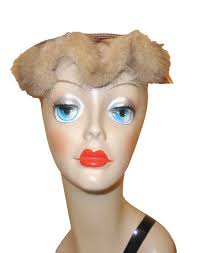 Vintage Ladies Dress Hat Bernard Workman Fur With Embellishments