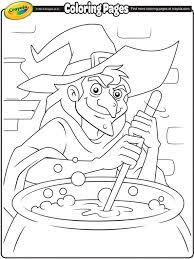Witch And Her Cauldron On Crayola Com Free Halloween Coloring Pages Witch Coloring Pages Halloween Coloring