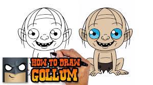 How To Draw Gollum | Lord Of The Rings (Art Tutorial) - Youtube