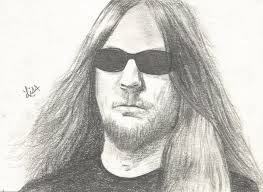 A Pencil Drawing Of Jeff Hanneman By Lisam Pencil Drawings Drawings Male Sketch