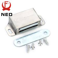 Ned 519 Stainless Steel Magnetic Cabinet Catches Push To Open Touch Kitchen Door Stop Damper Buffers With Screws Click Cabinet Catches Door Stop Kitchen Doors