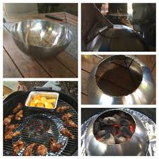 Home Made Weber Vortex Made From Ikea Stainless Bowl Diy Barbecue Barbecue Grill Grill Set