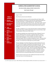13 14 Carrollton Elementary Annual Education Report Cover Letter