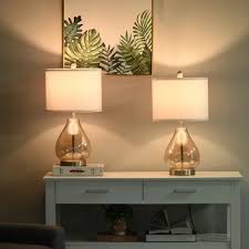 Lampa Homcom Zestaw 2 Lamp Stołowych Lampki Nocne (B31251)