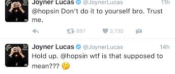 Hopsin On Twitter Stay In Your Lane Bro Joynerlucas I M Not Logic301 I Will Beak Your Soul Andiputthatoneverythang Os tweets mais recentes de lucas entertainment (@lucasent). hopsin on twitter stay in your lane