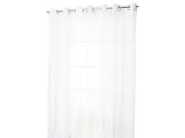 Chaque pièce measure 140 x 215 (largeur x hauteur). Voilage 280 X 300 Cm Quatorze Oeillets Grande Largeur Grande Hauteur Effet Naturel Fines Rayures Relief Blanc Vente De Decoboutique Conforama
