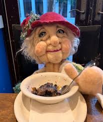 Meet Myrtle: a 3-foot-tall force of fiber and flair. With wild white hair  barely tamed by a stylish hat, she turns heads before she says a word. Her  look is all her