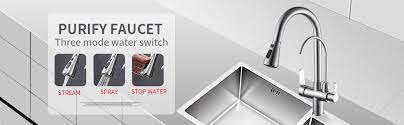 We did not find results for: Wanfan Kitchen Sink Faucet With Pull Down Sprayer 2 Handle 3 In 1 Water Filter Purifier Faucets Brushed Nickel 0195sn Amazon Com