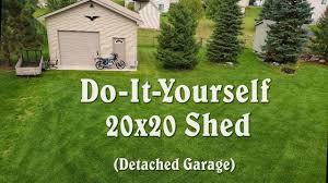 20x20 garage with loft plans. Diy 20x20 Shed Building A Detached Garage Time Lapse Youtube