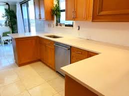 Magnificent U Shaped Kitchen Countertop Made By Using Beautiful Pure White Phoenix Quartz Phoenixquartz Quartz Kitchen Countertop Project Phoenixquart