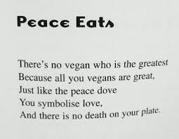 Peace Eats By Vegan Poet Benjamin Zephaniah From His Book The Little Book Of Vegan Poems Http Www Bookdepository Pretty Words Benjamin Zephaniah Vegan Books