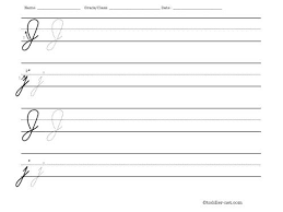 Print free large cursive letter j. Cursive Letter J Worksheet