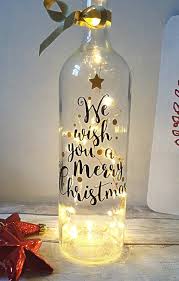 Christmas Lighting Light Up Bottle Christmas Lighting Etsy Holiday Wine Bottle Crafts Christmas Lights Bottle Wine Bottle Crafts