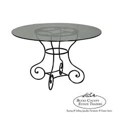 Marietta cast aluminum 5 piece outdoor dining set with square table. Custom Wrought Iron Base 48 Round Glass Top Dining Table Ebay Glass Top Dining Table Glass Table Dining Table