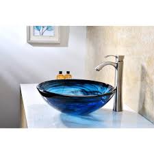 Discover our bathroom vanity units in modern and traditional designs. Anzzi Soave Series Deco Glass Vessel Sink In Sapphire Wisp Ls Az048 The Home Depot Glass Vessel Sinks Glass Bathroom Shelves Vessel Sink