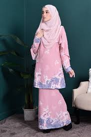Baju kebaya modern baju kurung 2018 moda zarif dantel tasarım abaya. Baju Kurung Ruffle Cape Rebecca Smoothies Pink Muslimahclothing Com