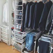 部屋全体 バッグ パンツ ズボンハンガー 収納 などのインテリア実例 2018 06 15 18 03 56 roomclip ルームクリップ ズボン 収納 パンツ収納 スーツ 収納