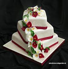 Calla Lily Wedding Cake Square Wedding Cakes Calla Lily Wedding Cake Square Wedding Cakes Calla Lily Cake