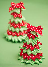 Download Ribbon Christmas Trees Fabric Christmas Ornaments Christmas Crafts Christmas Tree Crafts PSD Mockup Templates