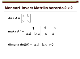 More images for invers matriks berordo 2 * 2 » Invers Matriks Ppt Download