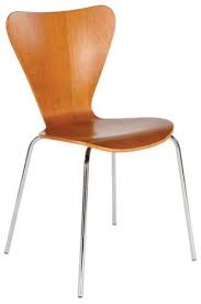 Italmodern Tendy Stacking Chair Natural Set Of 4 By Euro Style 340 00 Base Is Welded Laminated Wood Shell Side Chairs Dining Chair Dining Chairs For Sale