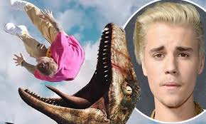 Share the best gifs now >>>. Justin Bieber Falls Into A Dinosaurs Mouth As He Makes Unicycle Fall A Meme With Clever Photoshops Daily Mail Online