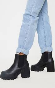 Chelsea boots are considered timeless and can be worn on almost any occasion, but the real question is: Black Wide Fit Chunky Heeled Chelsea Boot Prettylittlething Usa