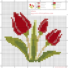 Plus, use our caption/border maker tool to chart your own words. Small And Simple Cross Stitch Pattern Of Three Red Tulips Free Cross Stitch Patterns Simple Unique Alphabets Baby