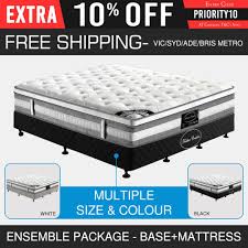 Queen King Double Bed Base Black White Premium Eurotop Mattress Ensemble Bedroom Mattress Cheap Mattress Bed Base