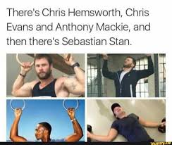 Endgame said by character steve rogers (captain america). There S Chris Hemsworth Chris Evans And Anthony Mackie And Then There S Sebastian Stan