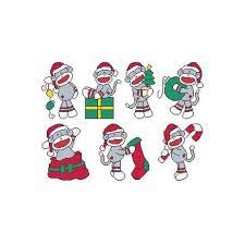 White aida with dmc floss. Christmas Sock Monkey Combo Counted Cross Stitch Pdf Pattern Etsy Christmas Socks Christmas Cross Stitch Cross Stitch