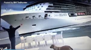 Equinox weighs in at 122,000 tons (from north cruise terminal, follow cardinall street two blocks and turn left on edward street and walk two more blocks). Celebrity Equinox Drifts Close To House In Port Everglades Cruise Law News