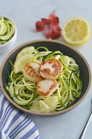 Whole30 Scallops Zucchini Noodles Low Carb Gf Skinny Fitalicious