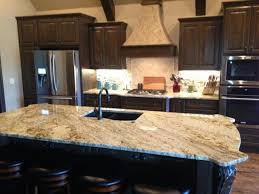 Sienna Beige Granite Dark Cabinets Backsplash Ideas Kitchen Plans Tuscany Kitchen Kitchen Remodel