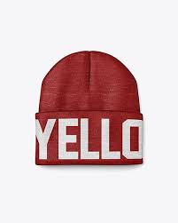Winter Hat Mockup In Apparel Mockups On Yellow Images Object Mockups Mockup Free Psd Free Psd Mockups Templates Winter Hats