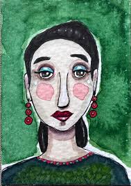 Green painting by Alisa Free