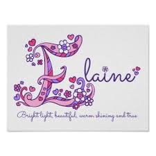 E Monogram Art Elaine Girls Name Meaning Poster Zazzle Com In 2020 Monogram Art Names With Meaning Name Drawings