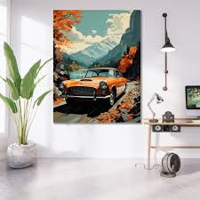 Tablou Canvas - Vintage Car Drive – The Print Studio