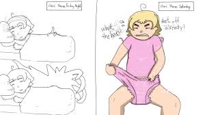 A newborn might have a small bowel movement every time she nurses, while an older,. Chris Encounter With Alienkind Diaper Sissy By Colborn Fur Affinity Dot Net