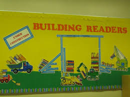 Art display ideas and inspiration for your home. Library Displays And Bulletin Board Ideas And A Few Tips Construction Theme Classroom Clever Classroom Library Bulletin Boards