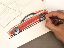 Original file at image/png format. Car Side View Sketch With Bic Pen And Markers Car Body Design
