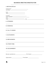 Meeting minutes, or mom (for minutes of meeting) can be defined as the written record of everything that's happened during a meeting. Free Business Meeting Minutes Template Sample Word Pdf Eforms