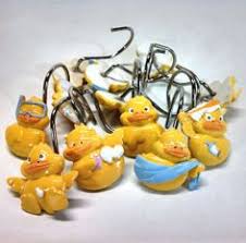 12 Duckling Yellow Rubber Ducky Duck Shower Curtain Hooks Rings Cute Set 19 99 Free Shipping Duck Shower Curtain Ducky Duck Shower Curtain Hooks