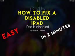 The usual way is to connect to itunes and set the device into recovery mode and. How To Fix A Disabled Ipad Or Iphone Without Itunes Youtube
